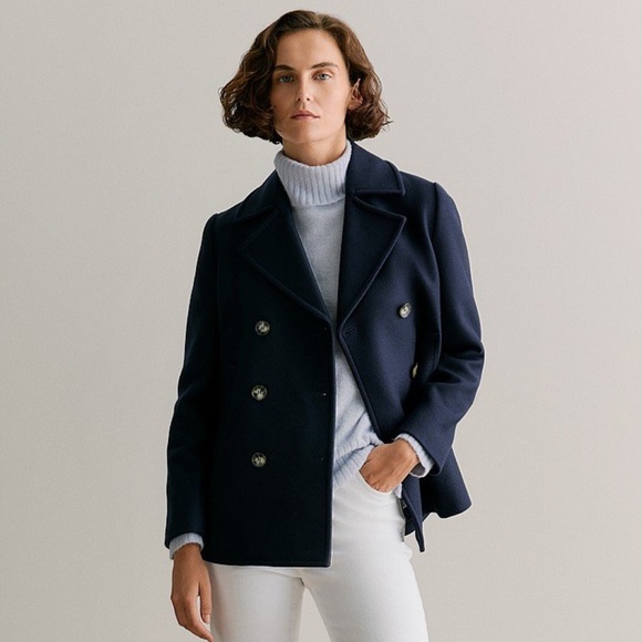 Ralph Lauren Jackets & Blazers - Ralph Lauren • Signature Wool Blend Twill Coat in Navy Blue